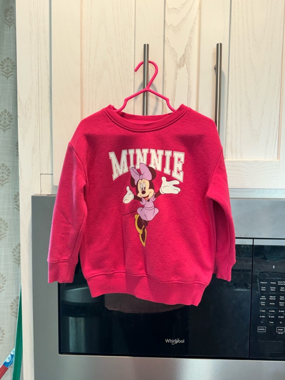Minnie Mouse Pink Girls' Pullover Sweatshirt